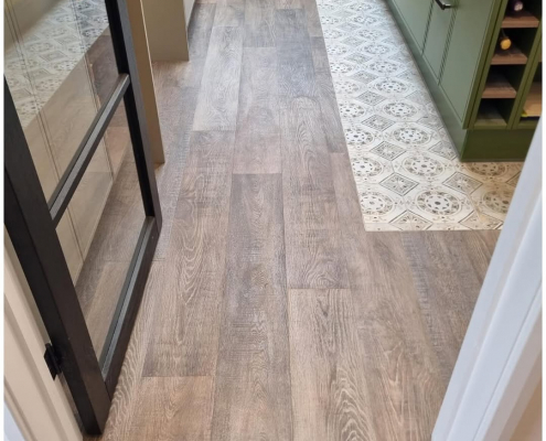 Redhill kitchen-diner with oak LVT flooring showing warm tones